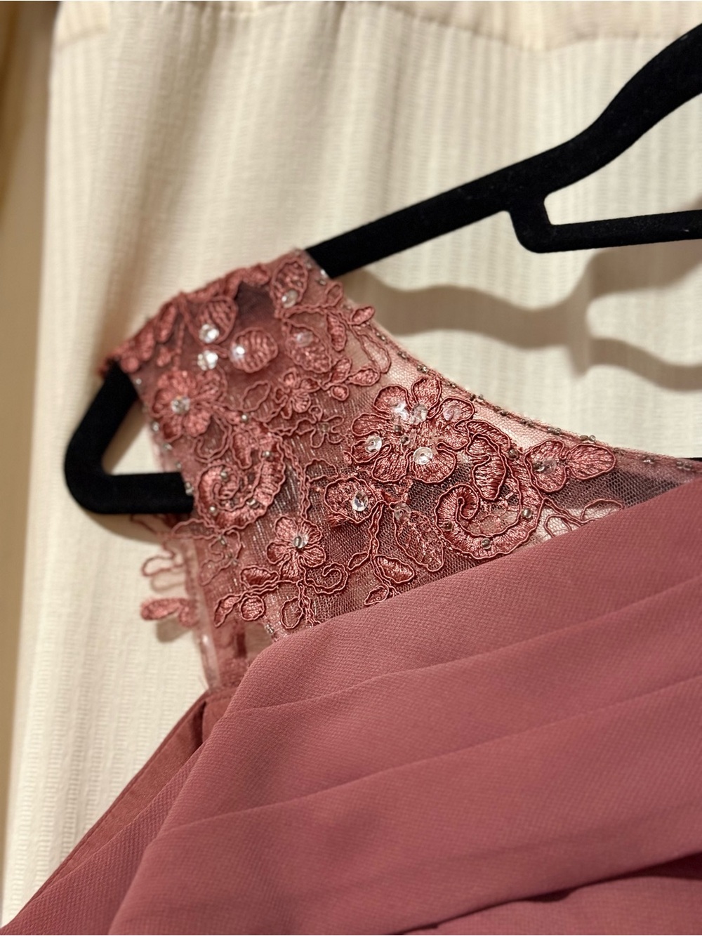 NWT Azazie (6) Desert Rose Formal Dress w/Matching Face Mask